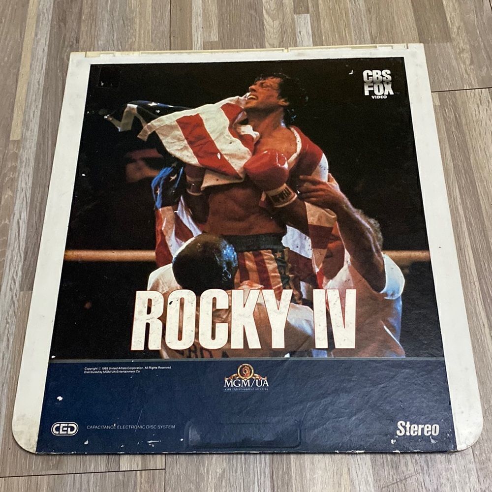 RCA CED Videodisc Rocky IV - Rocky 4  1985 VERY RARE! Rocky Balboa boxing fan